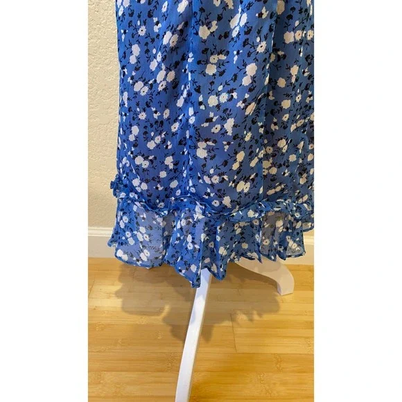 Majorelle Babydoll Midi Dress Sz S Ditsy Floral Garden Blue Feminine Y2K Fairy - Picture 3 of 12
